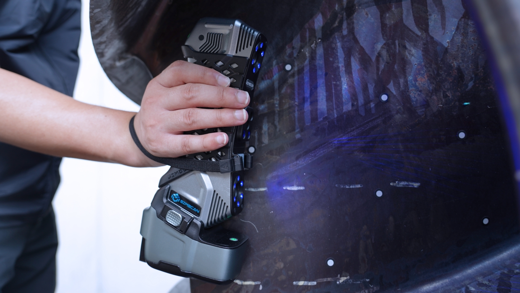 Engineer holding a scanner