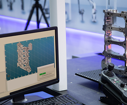 PC-DMIS software used by HAK Metrology to perform CMM programming services